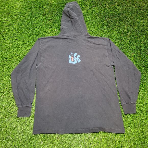 Vintage 90s Dr Seuss Red Red Hooded T-Shirt Medium Oversized Baggy Boxy Fit - Picture 5 of 12